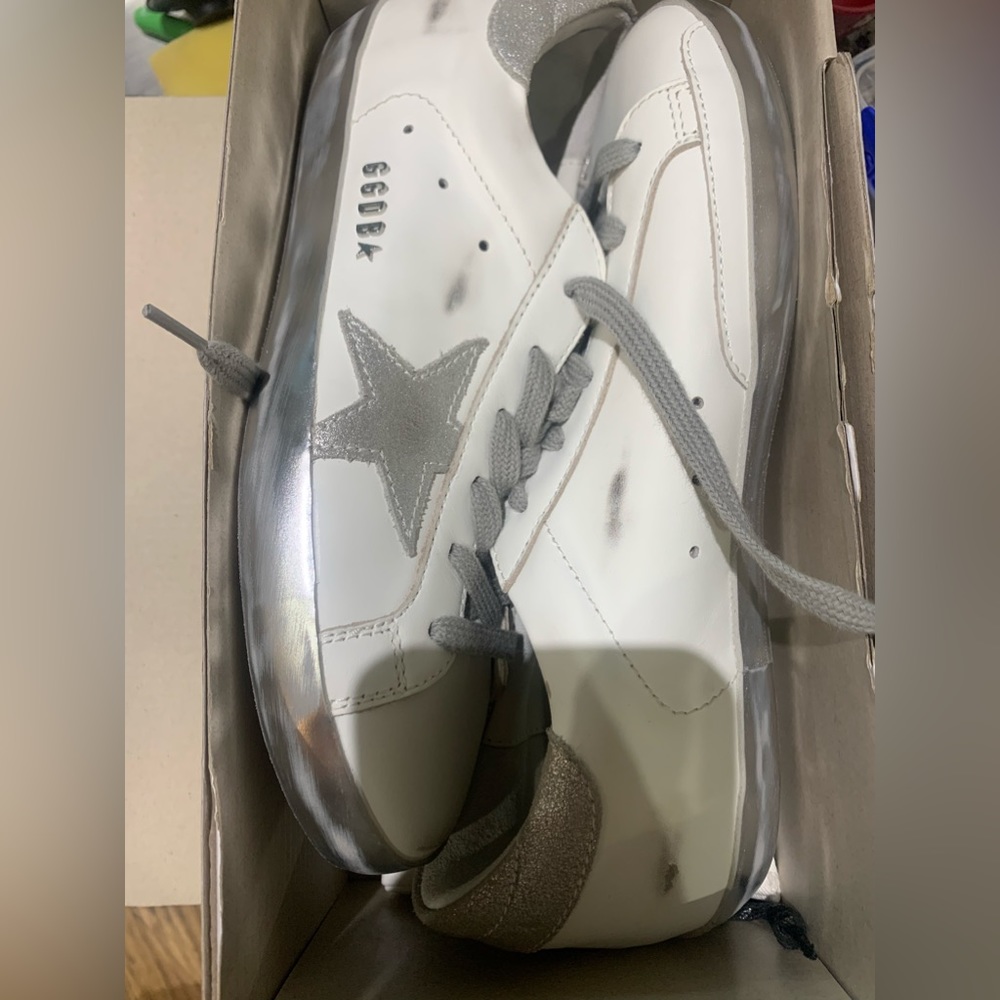 Golden goose silver sneakers